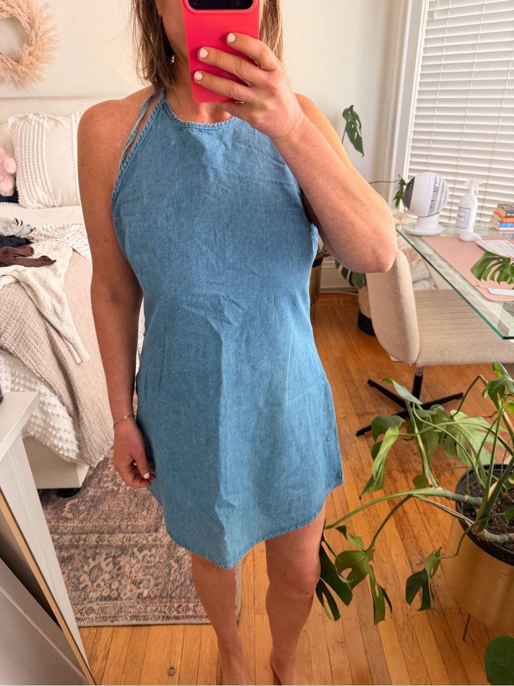 Vici Light Blue Denim Dress